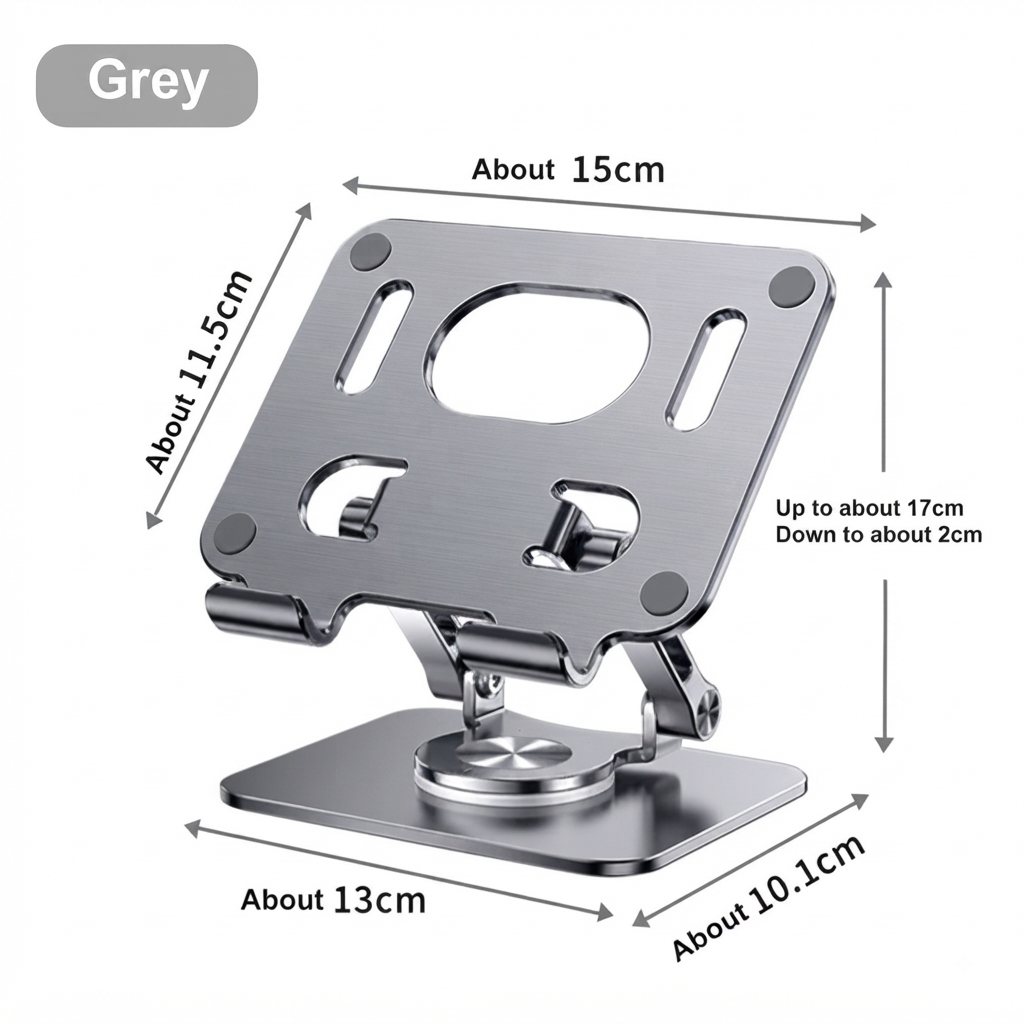 Supporto Girevole 360° in Alluminio per Tablet e iPad