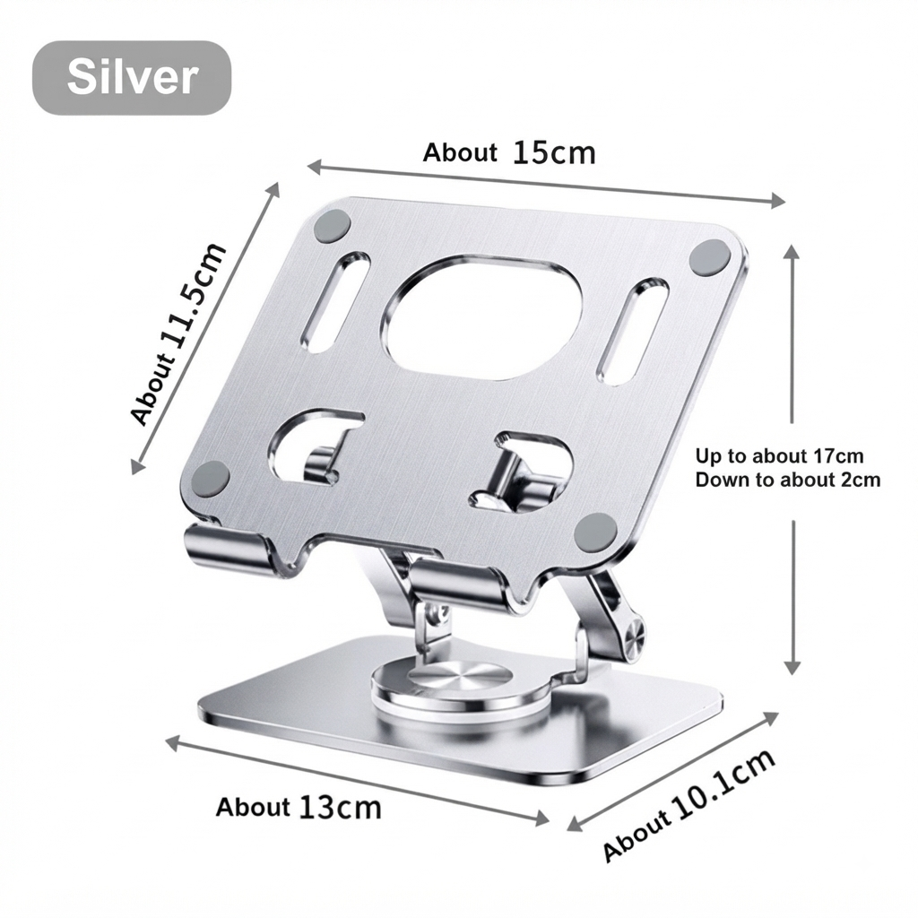 Supporto Girevole 360° in Alluminio per Tablet e iPad