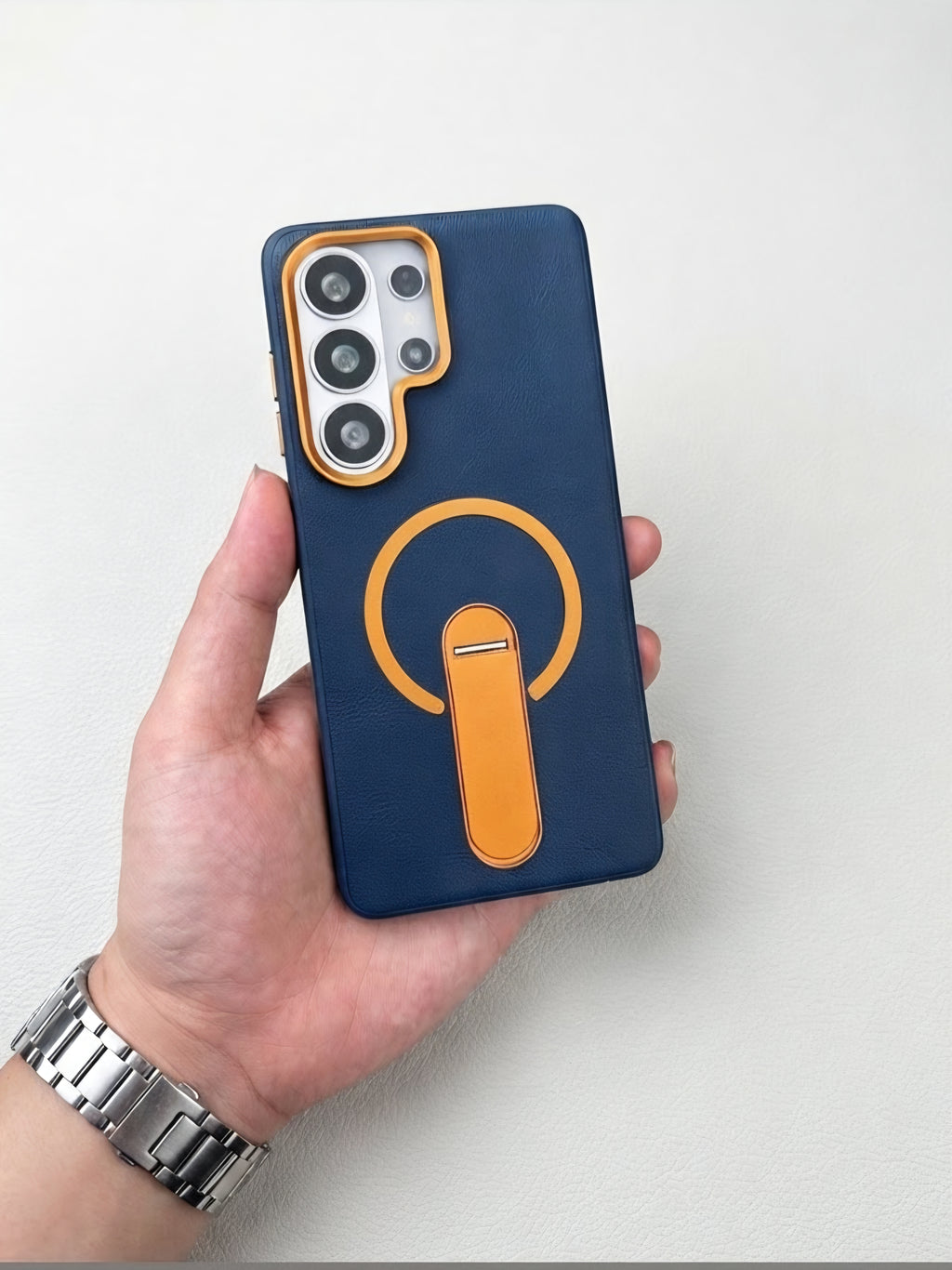Custodia di Lusso in Metallo con Supporto Magnetico e MagSafe per Samsung Galaxy