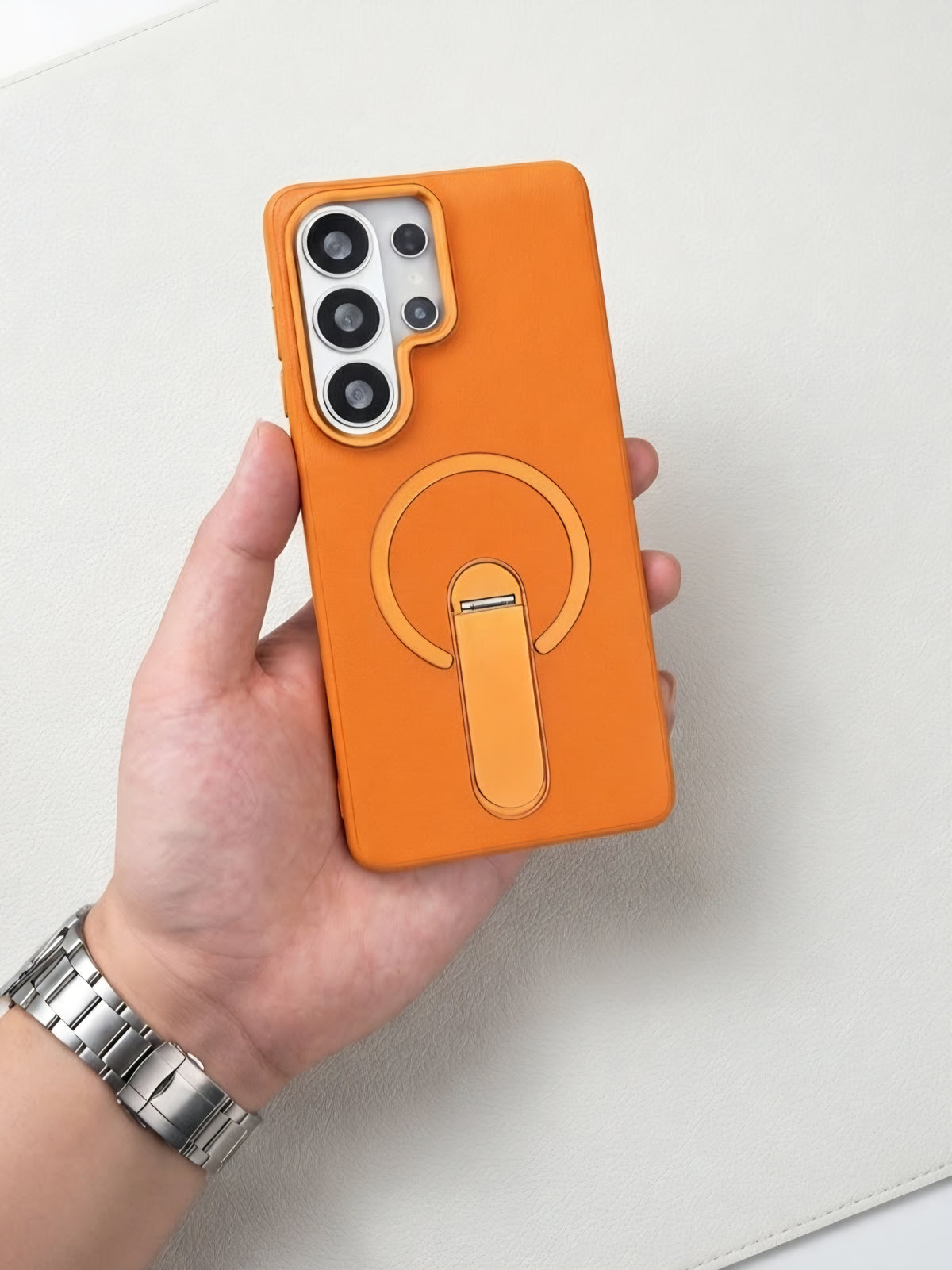 Custodia di Lusso in Metallo con Supporto Magnetico e MagSafe per Samsung Galaxy