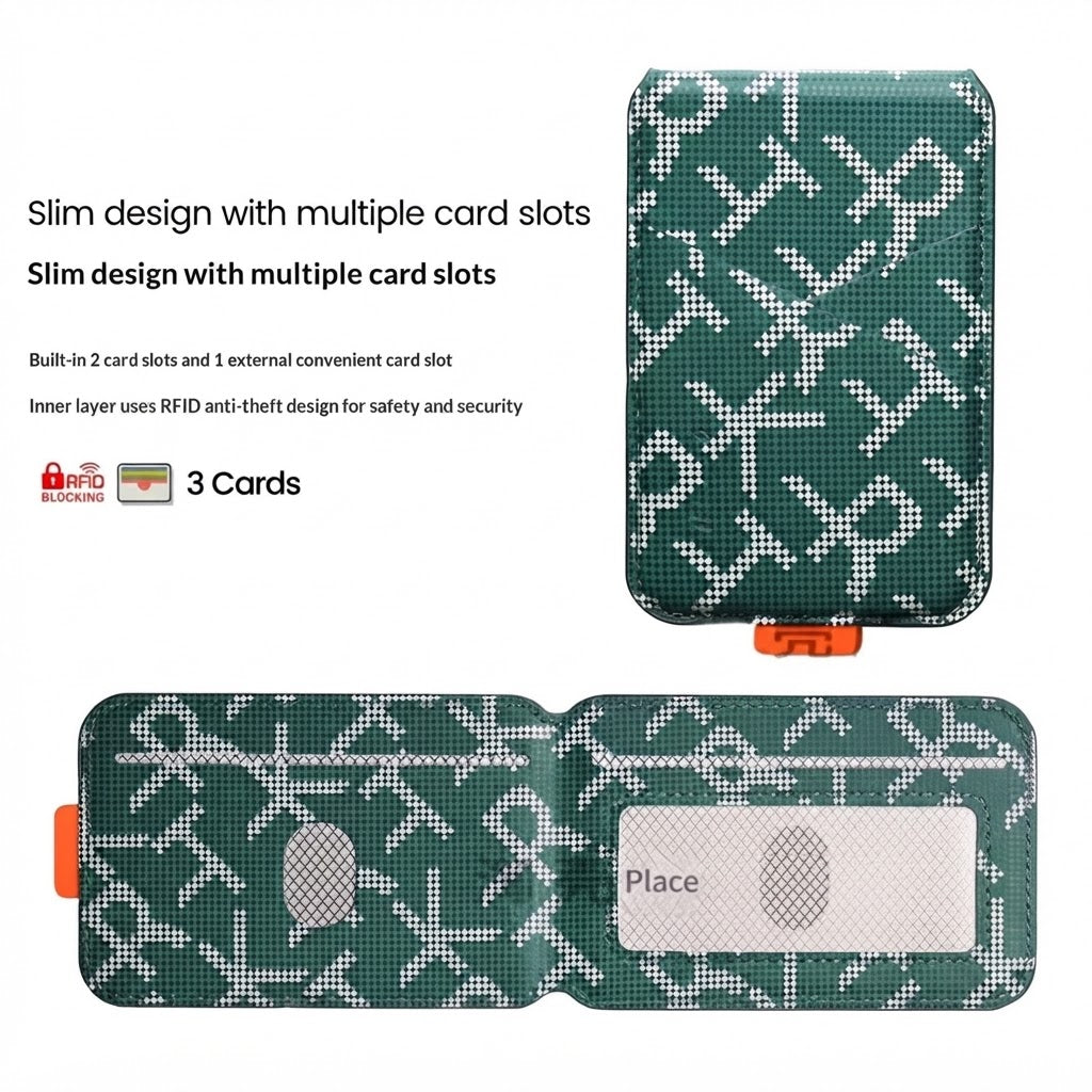 Portafoglio in Pelle Porta Carte Magnetico con Sgancio Rapido per Smartphone – Compatibile MagSafe
