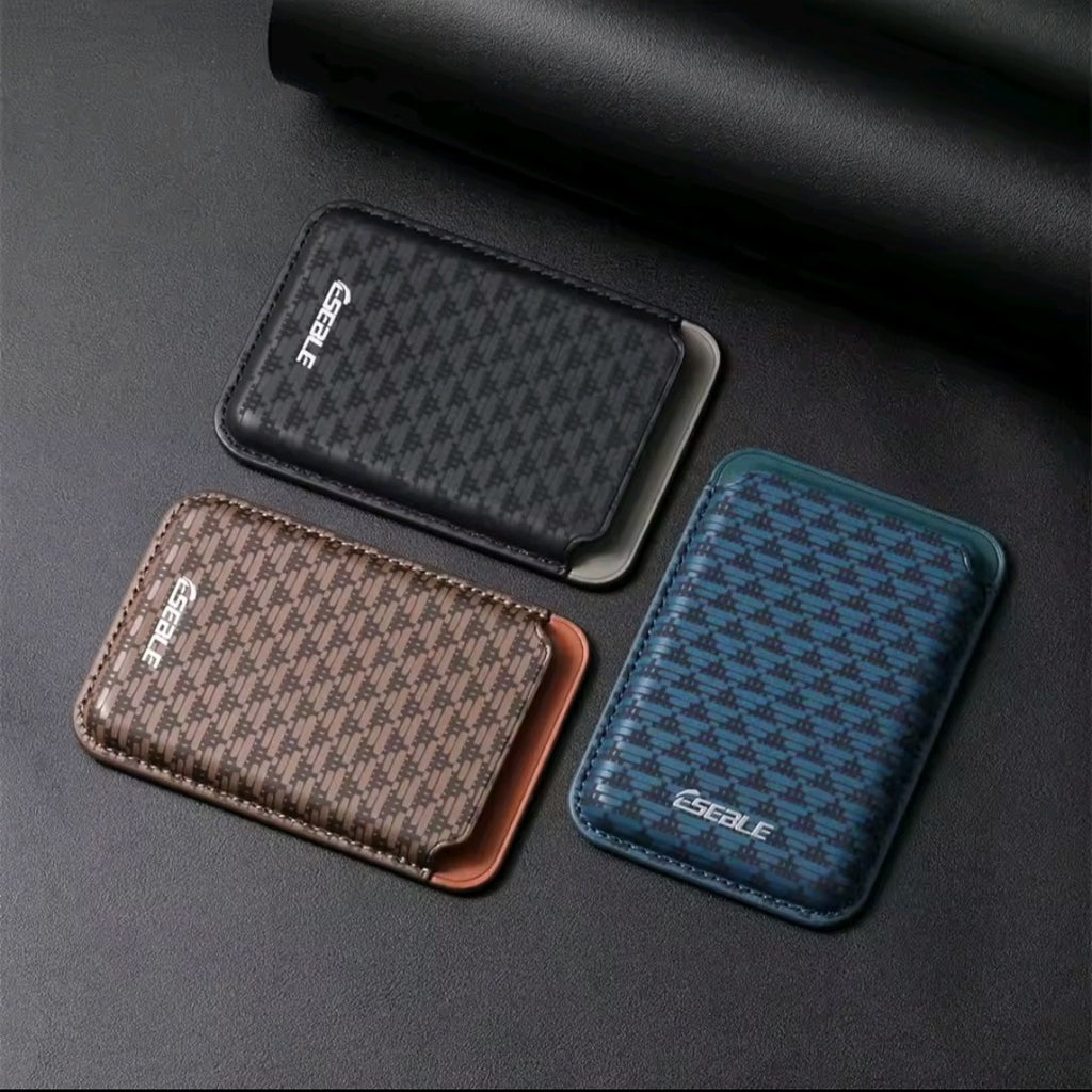 Portafoglio Magnetico Slim con Texture Geometrica per Smartphone – Compatibile MagSafe