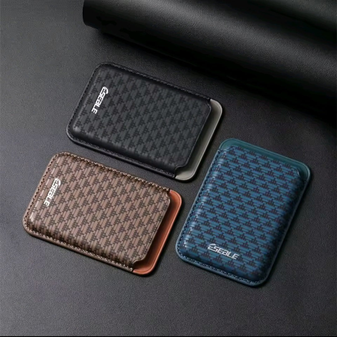 Portafoglio Magnetico Slim con Texture Geometrica per Smartphone – Compatibile MagSafe