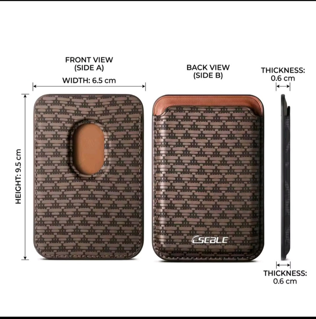 Portafoglio Magnetico Slim con Texture Geometrica per Smartphone – Compatibile MagSafe