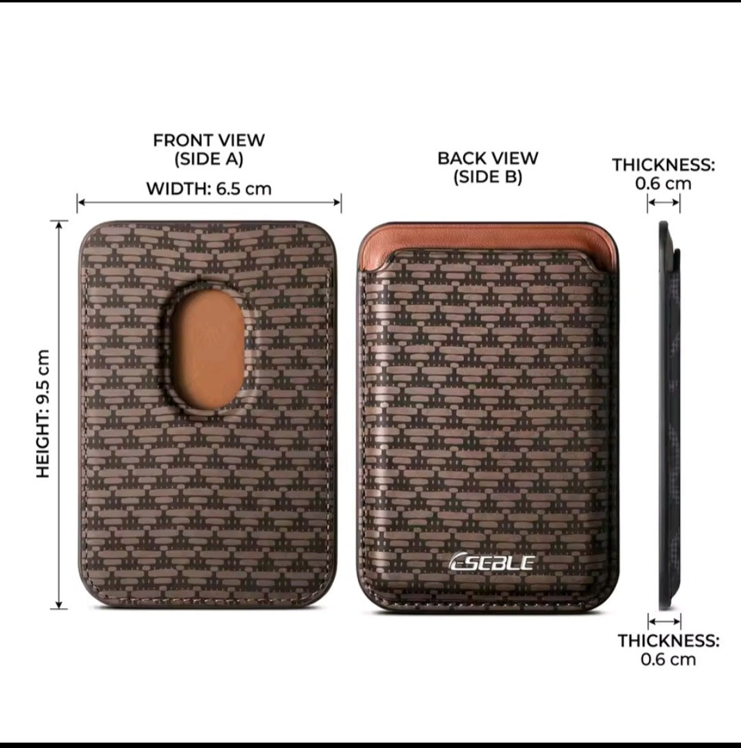 Portafoglio Magnetico Slim con Texture Geometrica per Smartphone – Compatibile MagSafe