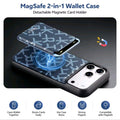 Stile, protezione e praticità in un unico accessorio. Scopri la custodia 2-in-1 con portafoglio magnetico staccabile. Progettata in pelle di lusso per offrire al tuo iPhone una protezione antiurto completa senza rinunciare all'eleganza.