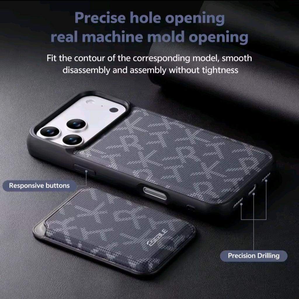Stile, protezione e praticità in un unico accessorio. Scopri la custodia 2-in-1 con portafoglio magnetico staccabile. Progettata in pelle di lusso per offrire al tuo iPhone una protezione antiurto completa senza rinunciare all'eleganza.