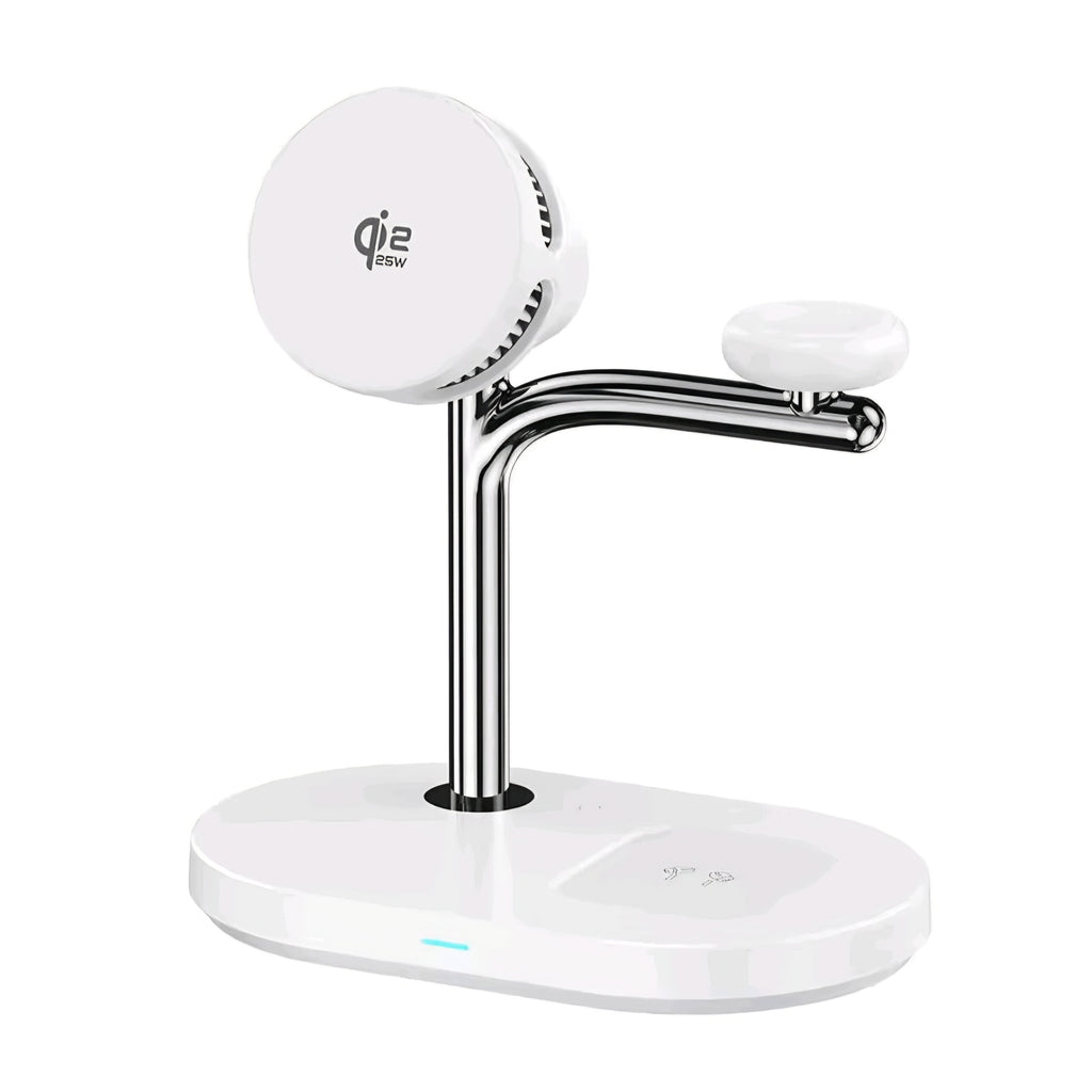 Stazione di Ricarica Wireless 3 in 1 con Raffreddamento Magnetico 25W (Qi2.2)